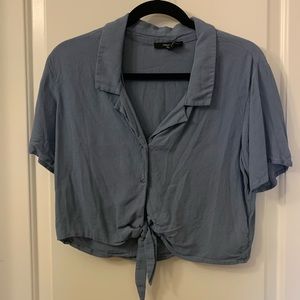 Blue Forever 21 Tied Crop Top - WORN ONCE!